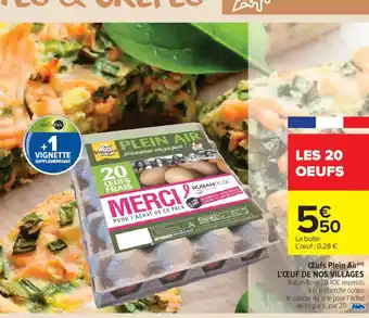 Carrefour Market Œufs plein air l'œuf de nos villages offre