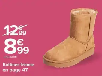 Carrefour Market Bottines femme offre