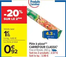 Carrefour Market Pâte à pizza carrefour classic offre