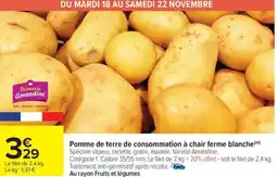 Carrefour Market Pomme de terre de consommation à chair ferme blanche offre