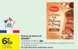Carrefour Market Paleron de bœuf cuit bigard offre