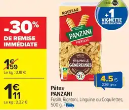 Carrefour Market Pâtes panzani offre