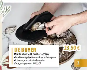 Cuisine Plaisir DE BUYER Moufle à huître XL Droitier offre
