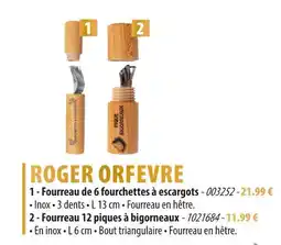 Cuisine Plaisir ROGER ORFEVRE Fourreau de 6 fourchettes à escargots offre