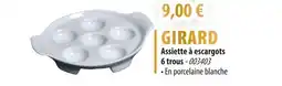 Cuisine Plaisir GIRARD Assiette à escargots 6 trous offre