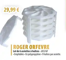 Cuisine Plaisir ROGER ORFEVRE Lot de 6 assiettes à huîtres offre