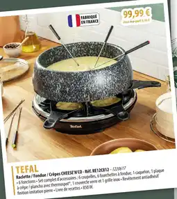 Cuisine Plaisir TEFAL Raclette / Fondue / Crêpes CHEESE’N’CO offre
