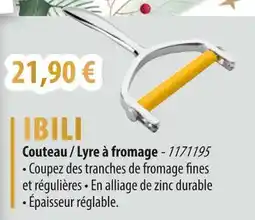 Cuisine Plaisir IBILIL Couteau / Lyre à fromage offre