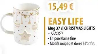 Cuisine Plaisir EASY LIFE Mug 37 cl christmas lights offre