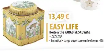 Cuisine Plaisir EASY LIFE Boîte à thé paradise sauvage offre