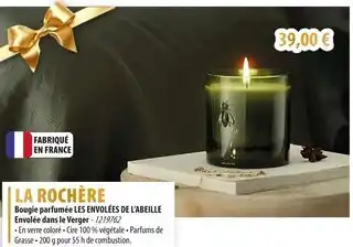 Cuisine Plaisir LA ROCHÈRE Bougie parfumée les envolées de l’abeille offre