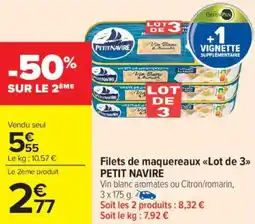 Carrefour Market Filets de maquereaux petit navire offre