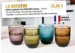 Cuisine Plaisir LA ROCHÈRE Coffret 4 gobelets 26 cl OUESSANT Couleurs offre