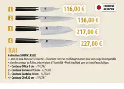 Cuisine Plaisir KAI Collection shun classic offre