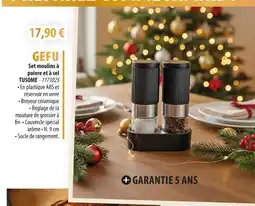 Cuisine Plaisir GEFU Set moulins à poivre et à sel tusome offre