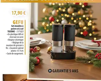 Cuisine Plaisir GEFU Set moulins à poivre et à sel tusome offre
