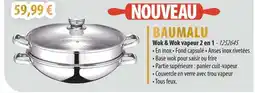Cuisine Plaisir BAUMALU Wok & Wok vapeur 2 en 1 offre
