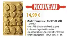 Cuisine Plaisir Moule 12 empreintes biscuits de noël offre