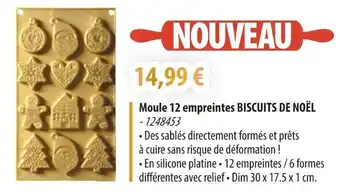 Cuisine Plaisir Moule 12 empreintes biscuits de noël offre