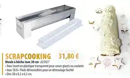 Cuisine Plaisir SCRAPCOOKING Moule à bûche inox 30 cm offre