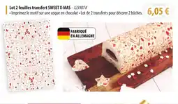 Cuisine Plaisir Lot 2 feuilles transfert sweet x-mas offre