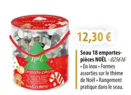 Cuisine Plaisir Seau 18 emportes-pièces noël offre
