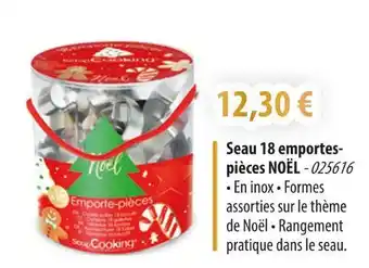 Cuisine Plaisir Seau 18 emportes-pièces noël offre