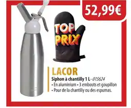 Cuisine Plaisir LACOR Siphon à chantilly 1l offre