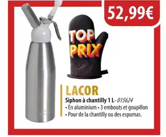 Cuisine Plaisir LACOR Siphon à chantilly 1l offre