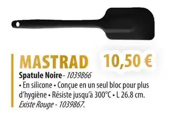 Cuisine Plaisir MASTRAD Spatule Noire offre