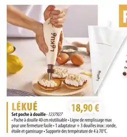 Cuisine Plaisir LÉKUÉ Set poche à douille offre