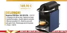 Cuisine Plaisir DELONGHI Nespresso PIXIE Bleu offre