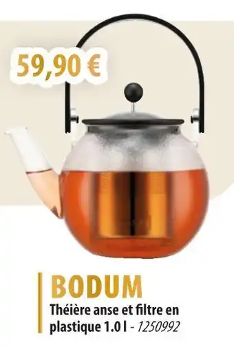 Cuisine Plaisir BODUM Théière anse et filtre en plastique offre