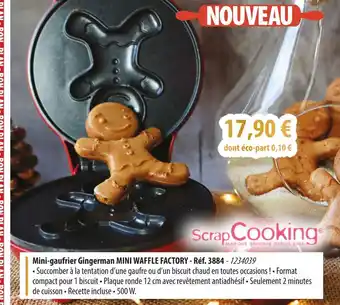 Cuisine Plaisir SCRAP COOKING Mini-gaufrier gingerman mini waffle factory offre