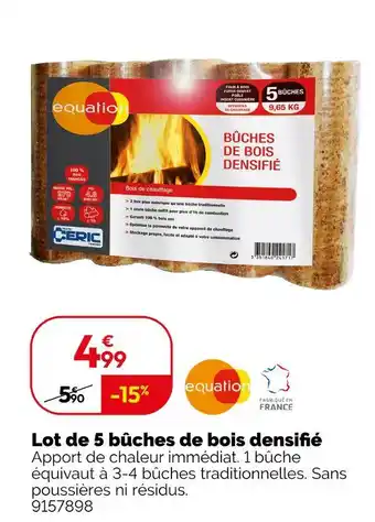 Weldom EQUATION Bûches de bois densifié offre