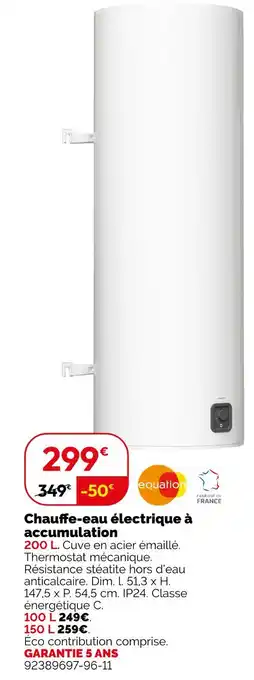 EQUATION Chauffe-eau électrique à accumulation