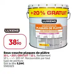 Weldom LUXENS Sous-couche plaques de plâtre offre