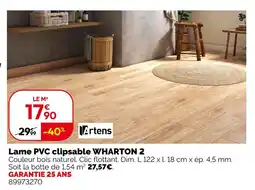 Weldom ARTENS Lame pvc clipsable wharton 2 offre