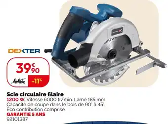 Weldom DEXTER Scie circulaire flaire offre