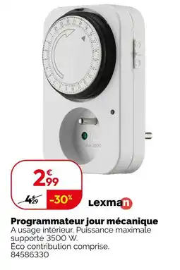 Weldom LEXMAN Programmateur jour mécanique offre