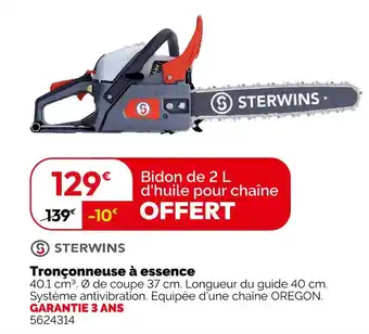 Weldom STERWINS Tronçonneuse à essence offre