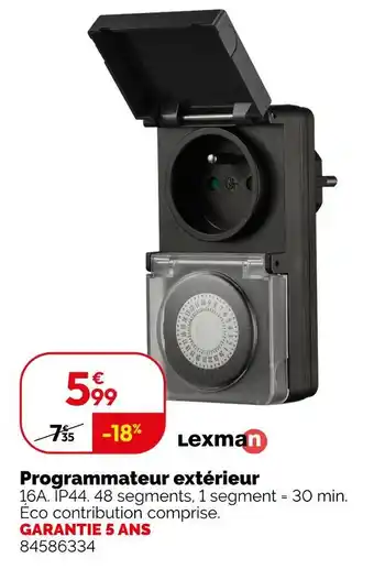 Weldom LEXMAN Programmateur extérieur offre