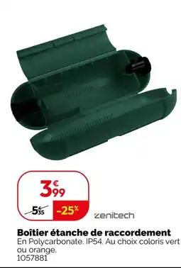 Weldom ZENITECH Boîtier étanche de raccordement offre