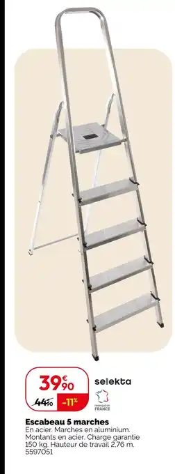 Weldom SELEKTA Escabeau 5 marches offre