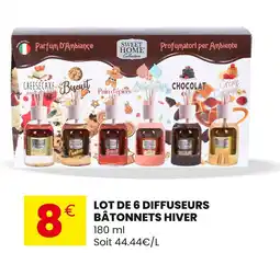 Stokomani Sweet Home Collection Lot de 6 diffuseurs bâtonnets hiver offre