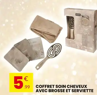Stokomani Coffret soin cheveux avec brosse et serviette offre