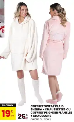 Stokomani Coffret sweat plaid sherpa + chaussettes offre