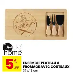 Stokomani DECLIC HOME Ensemble plateau à fromage avec couteaux offre