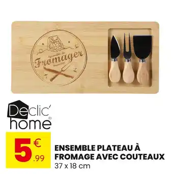 Stokomani DECLIC HOME Ensemble plateau à fromage avec couteaux offre