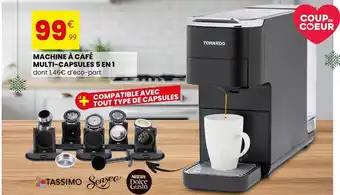 Stokomani TORNADO Machine à café multi-capsules 5 en 1 offre